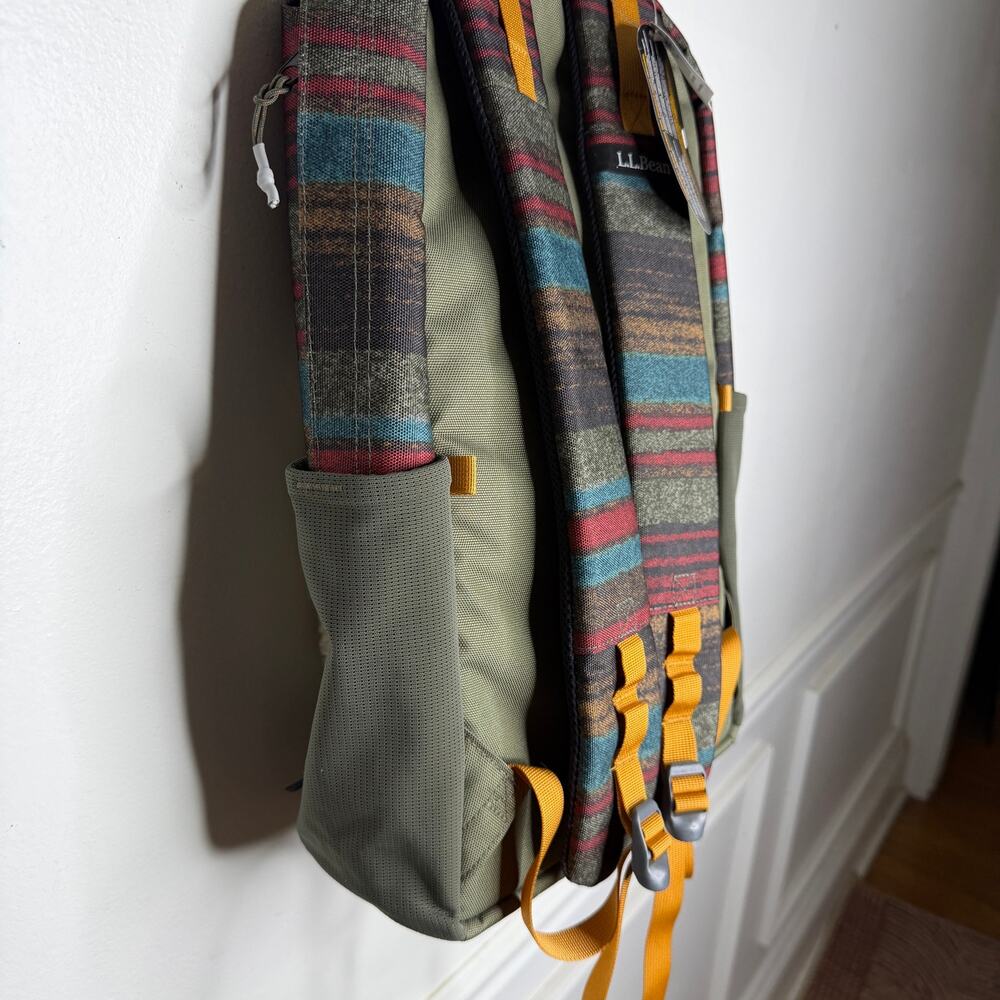 L.L.Bean Mountain Classic Cordura Sherpa Blanket Stripe Backpack NEW - Picture 6 of 6